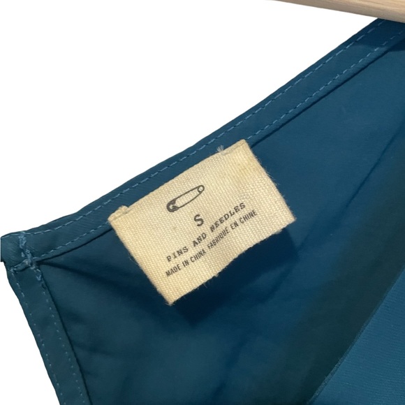 Pins & Needles Teal Romper with Open Back Cutout Size Small - Picture 4 of 4